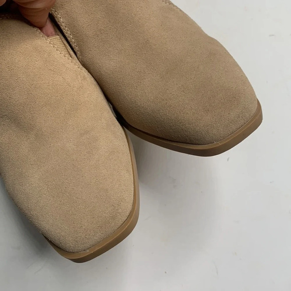 Joie Wevenly Suede Style Tan Neutral Block Heel Loafer Shoes S-019 Sz 8 NWOB - Picture 3 of 10